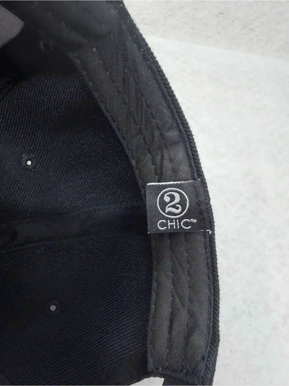 chic Pom Pom Black Baseball Cap